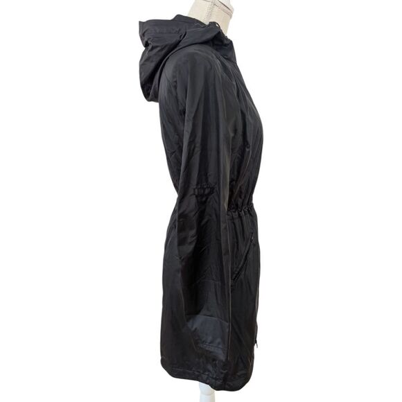The North Face Women's S Black Windbreaker Mid Length Jacket Hooded Dual Zippers - Picture 3 of 10